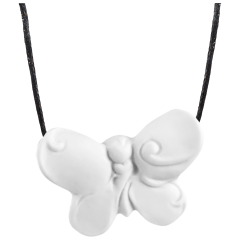 Anhänger Schmetterling, Weiß, 2,7 x 3,9 cm