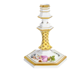 Leuchter "Frucht- und Blumenmalerei", H 13,5 cm