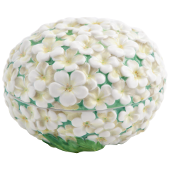 Dose mit Schneeballblütenrelief, H 7 cm