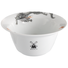Shaving bowl, Ming Dragon (33a173), logo company Mühle, trademark, platinum, Ø 12,5 cm