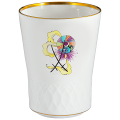 Champagnerbecher, Schwerterrelief, Dekorelemente, H 10,5 cm