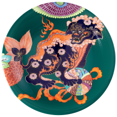 Wandteller I "Fo-Hund", Lim. 25, Ø 31 cm