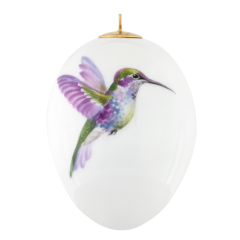 Osterei, groß, Kolibri, bunt, rechts, H 7 cm