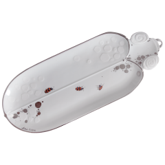 Käferschale Platin, Unikat, Silvia Klöde, L 41 cm