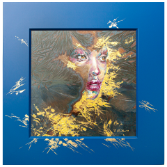 Wandbild Portrait "Release your Dreams", Neue Kristallwelten von Meissen, H 53 cm