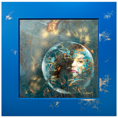 Wandbild Portrait "Look into the Universe", Neue Kristallwelten von Meissen, H 53 cm