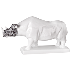 Nashorn, Meissen Atelier, Afrika schwarz, H 12,5 cm