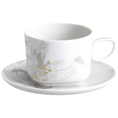 Cappuccinotasse mit Untertasse, Form "Nova", Passionsblume, V 0,3 l