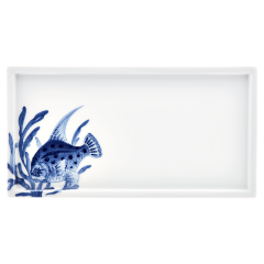 Sushiplatte, Form "MEISSEN® Cosmopolitan", "Blue Treasures", Fisch, L 27 cm