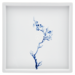 Platte, Form "MEISSEN® Cosmopolitan", "Blue Orchid", kobaltblau, 17 x 17 cm