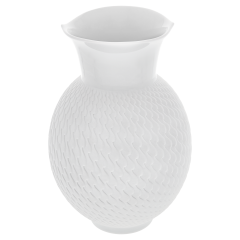 Vase mit Relief, Form "Wellenspiel Relief", Biskuit Weiß, H 20,5 cm
