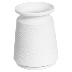 Vase,Vitruv, zylindrisch, Biskuit Weiß, H 11,5 cm