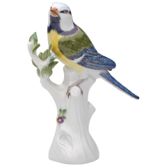 Vogel Blaumeise, Bunt staffiert, H 14 cm