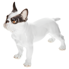 Hund Bulldogge, Bunt staffiert, H 16,5 cm