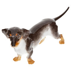Hund Dachshund, Bunt staffiert, 19 cm