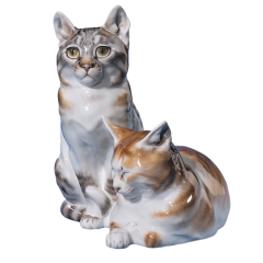 Katzengruppe, Bunt staffiert