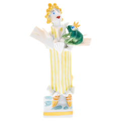 Froschkönig Märchenfiguren, Bunt und gold staffiert, H 10 cm