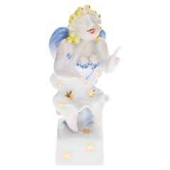 Engel (Sängerin), Bunt und gold staffiert, H 9,5 cm