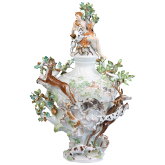 Elementevase Erde und Jagd, H 67 cm