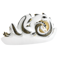 Drachenperle schwarz und gold, Lim. 25, H 15,5 cm