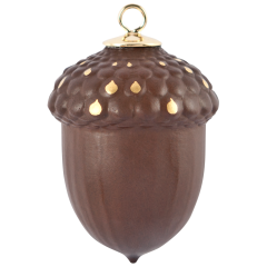 Baumschmuck Eichel, Gold staffiert, H 4 cm