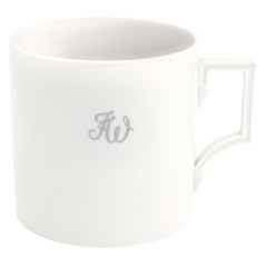 Big Mug, Monogramm, 2 Buchstaben, platin, V 0,5 l