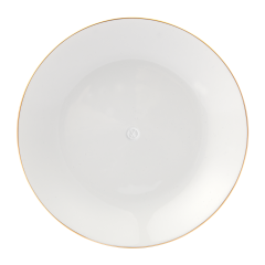 Soup Plate, Shape "MEISSEN® Cosmopolitan", without decoration, gold rim, Ø 20,5 cm