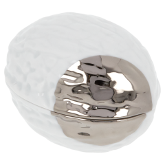 Walnussdose, Platinpunkt, L 6,5 cm