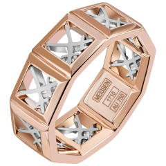 Ring Swords Insignum, 750 rose gold, bicolor