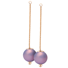Ergänzung zu Ohrstecker Pearl Collection Lilac, 750 Roségold, 2 Porzellanperlen je 12mm