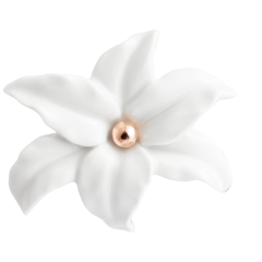 Brosche Bloom Collection, 925 Silber rosé vergoldet mit einer geöffneten Blüte aus Porzellan