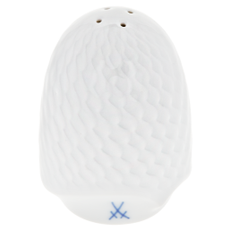 Salzstreuer, Form "Wellenspiel Relief", Weiß, H 7 cm