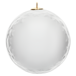 Ball, embossed stars, white, Ø 7 cm