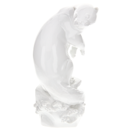 Fischotter, Weiß, H 24,5 cm