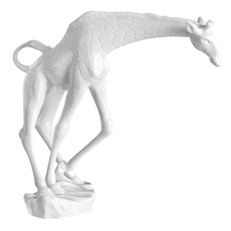 Giraffe, Weiß, H 19 cm