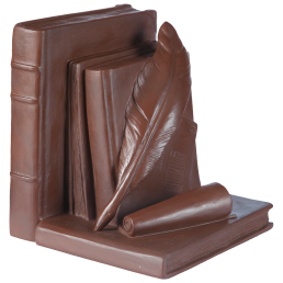 Buchstütze mit Feder, Böttgersteinzeug