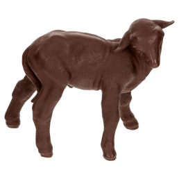 Lamm, Böttgersteinzeug, H 14 cm