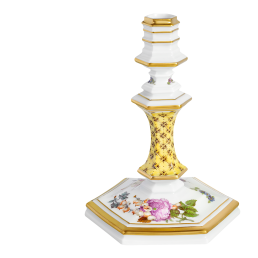 Leuchter "Frucht- und Blumenmalerei", H 13,5 cm