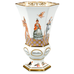 Vase, Figürliche Szenen der "Italienischen Komödie", Limitierte Meisterwerke, H 15,3 cm