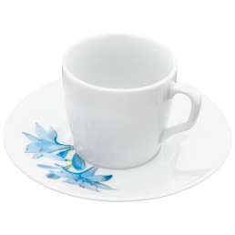 Espresso cup & saucer, Shape "MEISSEN® Cosmopolitan", "Giant Bloom", African Lily, V 0,05 l