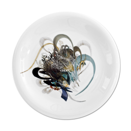 Wandschale Unikat "Untitled", Unikat Khaled Al-Saai, Ø 47 cm