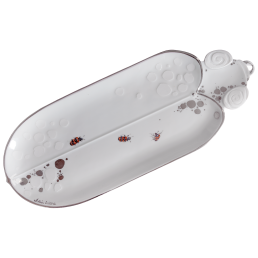 Käferschale Platin, Unikat, Silvia Klöde, L 41 cm