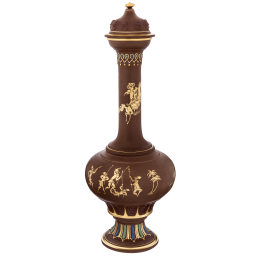 Vase "Die Entführung", Böttgersteinzeug, H 47 cm