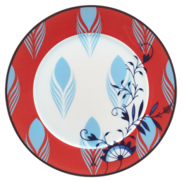 Bread- and Butter Plate, Shape "No 41", "MEISSEN Collage", "Bloomy Feathers", Ø 17 cm