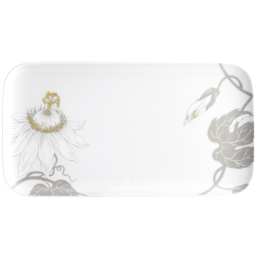 Teller, rechteckig, Form "Nova", Passionsblume, 30 x 16 cm