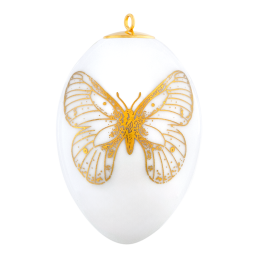 Osterei, Schmetterling, gold, H 5 cm