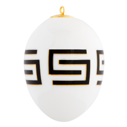 Osterei, groß, "Royal Meander", Limited Collection, H 7 cm