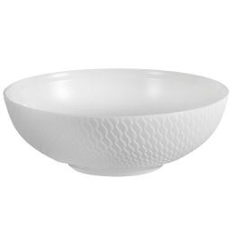 Noodle bowl, large, Shape "Waves Relief", bisque white, Ø 20,5 cm