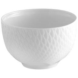 Soup bowl, Shape "Waves Relief", bisque white, Ø 11 cm