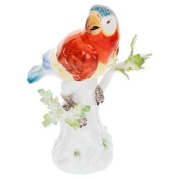 Vogel Papagei, Bunt staffiert, H 16 cm